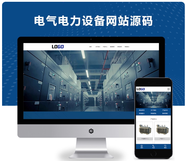 (PC+WAP)大气滚屏网站模板 电气电力设备网站开发